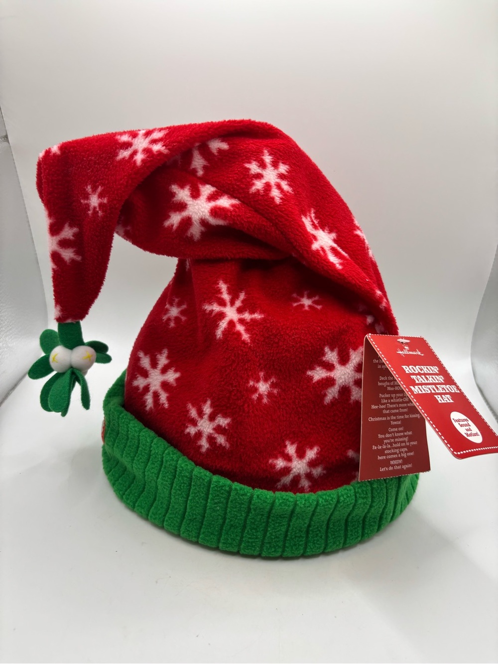 New Christmas Rockin' Talkin' MISTLETOE HAT Song And Motion Holiday Animatronic